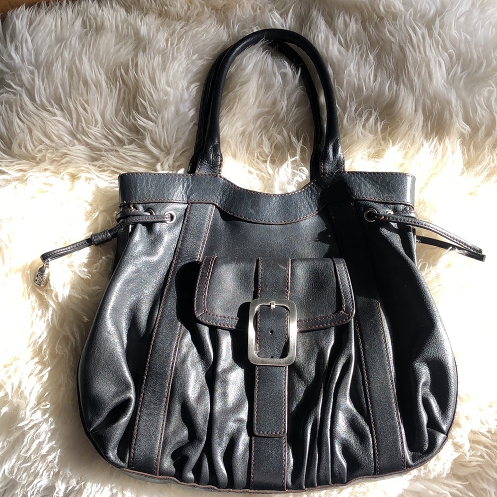 Luxury Cole Haan Leather bag Black Boho Very gently preloved clean lining